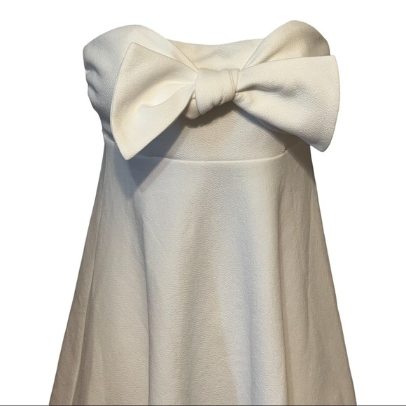 Show Me Your Mumu Enchanted Bow Babydoll Dress White Strapless Mini Small - Picture 6 of 6